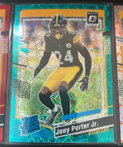 2023 Donruss Optic - Joey Porter Jr. - Red /99 - Fire Emoji - Teal Velocity 🔥✨ - Image 5