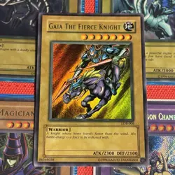 Yugioh Gaia The Fierce Knight ultra rare LOB-006 1.5 print Faded - Image 1