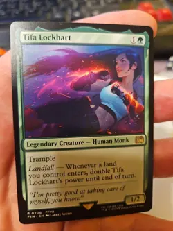 Tifa Lockhart Final Fantasy NM Magic The Gathering MTG 206 Green - Image 1