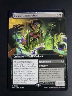 Grave Researcher (Extended Art) Rare MTG Secrets of Strixhaven - Image 1