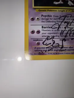 Pokemon TCG Mewtwo Base Set 10/102 Holo Signed Jay Goede - Image 5