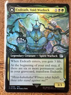 Magic MTG Final Fantasy - Exdeath, Void Warlock EXTENDED ART FOIL 0485 - Image 1