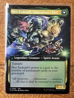 Magic MTG Final Fantasy - Exdeath, Void Warlock EXTENDED ART FOIL 0485 - Image 2