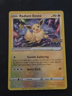 Radiant Eevee SWSH230 Pokemon GO Ultra Rare Holo Promo Pokemon TCG NM - Image 1