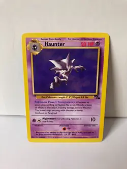 Haunter 21/62 Fossil NH Rare Pokemon Card WOTC 1999 MP - Image 1