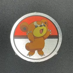 Teddiursa Pokemon Paper Ginpika Medal Card Nintendo Japanese Rare TCG S206-102 - Image 3