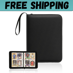 4 Pocket Trading Card Binder, Premium PU Card Collection Binder，400 Double Sided - Image 1