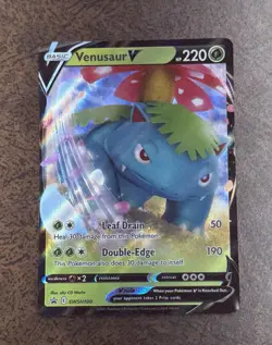 Venusaur V SWSH100 Black Star Promo Holo Pokemon Card - Image 1