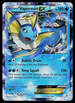 Pokemon Card - Vaporeon EX Generations 24/83 Holo EX Rare - Image 1