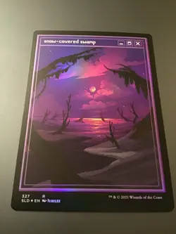 MTG Secret Lair #327 Snow Covered Swamp Pixel Foil NM - Image 1