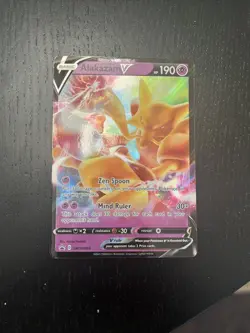 Alakazam V Promo SWSH083 Vivid Voltage Holo V Rare Pokemon Card NM - Image 1