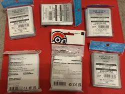 Pokemon Card sleeves Van Gogh Charizard Cynthia Acerola Sylveon Bidoof Eevee Lot - Image 2