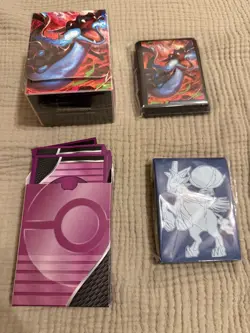 Pokemon Card sleeves Van Gogh Charizard Cynthia Acerola Sylveon Bidoof Eevee Lot - Image 4