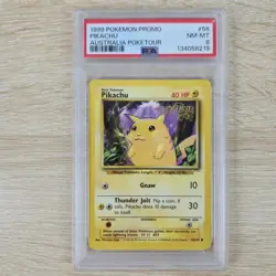 PSA 8 Pikachu 58/102 Australia PokeTour 1999 Stamp Promo Nintendo Pokemon Card - Image 1