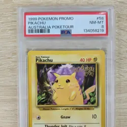 PSA 8 Pikachu 58/102 Australia PokeTour 1999 Stamp Promo Nintendo Pokemon Card - Image 2