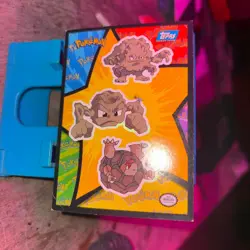 TOPPS Pokemon Sticker Card Geodude Graveler Golem 1999 Nintendo Blue Label III - Image 1