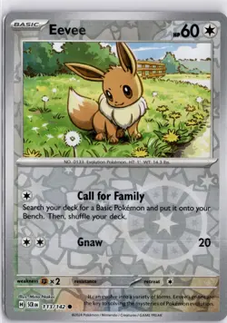 Eevee 113/142 Reverse Holo Stellar Crown Pokemon Trading Card TCG - Image 3