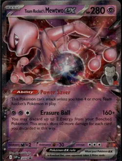 Team Rocket's Mewtwo ex Holo Promo SV: Scarlet & Violet Promo Cards 205 NM - Image 1