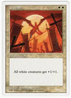 Crusade 1997 MTG Core Set 5th Edition White Rare Enchantment BANNED SP - NM AZ2 - Image 1