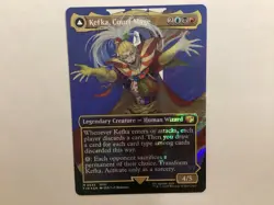 MTG Final Fantasy KEFKA, COURT MAGE Borderless Surge Foil NM (0126) Graded Power - Image 1