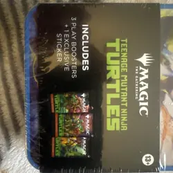 Magic The Gathering Teenage Mutant Ninja Turtles Tin 3 Boosters Leonardo SEALED - Image 3