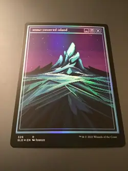 MTG Secret Lair #326 Snow Covered Island Pixel Foil NM - Image 1