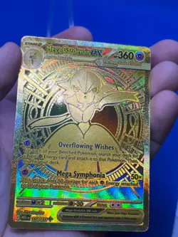 Pokemon ME01: Mega Evolution Mega Gardevoir ex 187/132 Gold Mega Hyper Rare NM - Image 3