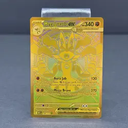 Pokemon ME01: Mega Evolution Mega Lucario ex 188/132 Gold Mega Hyper Rare NM - Image 1