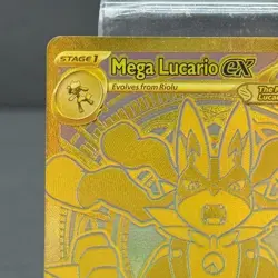 Pokemon ME01: Mega Evolution Mega Lucario ex 188/132 Gold Mega Hyper Rare NM - Image 2