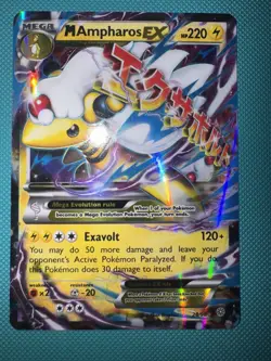 Mega Ampharos EX 28/98 Pokemon Ancient Origins Ultra Holo Rare TCG - Image 1