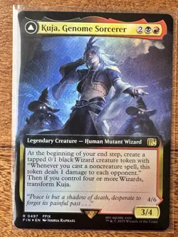 Magic MTG Final Fantasy - Kuja, Genome Sorcerer EXTENDED ART FOIL 0497 - Image 1