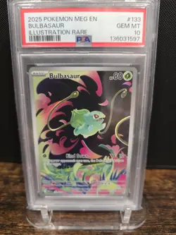 PSA 10 2025 POKEMON MEG EN-MEGA EVOLUTION | ILLUSTRATION RARE BULBASAUR 133 - Image 1