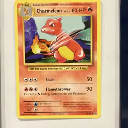 Pokemon Charmeleon Uncommon Regular 10/108 Evolutions 80HP Slash Flamethrower - Image 1