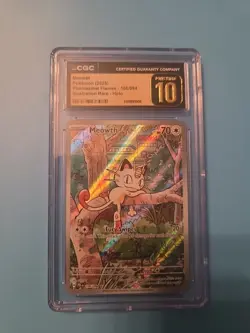 Pokemon TCG Meowth 106/094 Me02: Phantasmal Flames Holo CGC PRISTINE 10! - Image 1