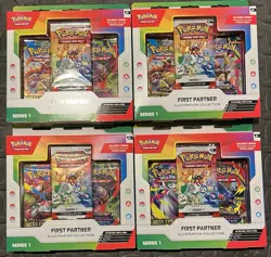 Pokemon First Partner Illustration Collection Series 1 Box Lot of 4 Sealed - Image 1