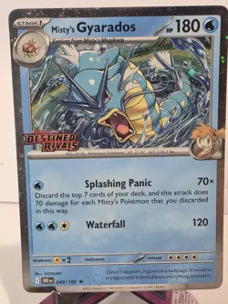 Misty's Gyarados 049/182 Pre Release STAMPED Promo Destined Rivals NM Pokemon - Image 1
