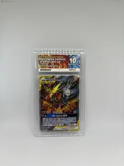 Pokemon Moltres & Zapdos & Articuno GX SM 210 ACE 10 Gem Mint PERFECT SUBGRADES - Image 1
