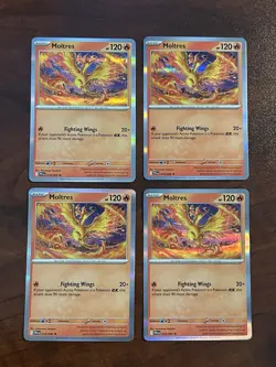 x4 PLAYSET Moltres 014/094 (Holo) - ME02 Phantasmal Flames PFL - Pokemon - NM/M - Image 2