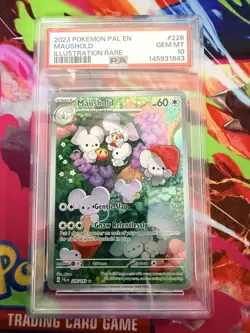 POKEMON MAUSHOLD 226 PSA 10 PAL EN PALDEA EVOLVED 2023 ILLUSTRATION RARE Low POP - Image 1