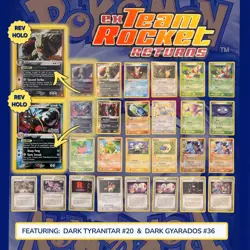 Pokemon Team Rocket Returns Lot: DARK TYRANITAR #20 DARK GYARADOS #36 REV HOLOS - Image 1
