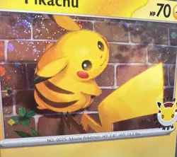 DOUBLE SWIRL 🌀 Pikachu 051 /162 2026 Pokemon Day 30th Anniversary Promo Cosmos - Image 1