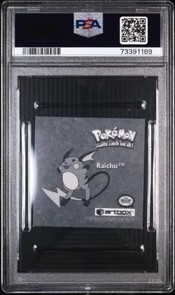 1999 POKEMON STICKERS SER 1 BONUS PRISM STICKERS #PR40 RAICHU PSA 10 - Image 2