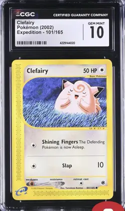 Pokemon (2002) Expedition Clefairy #101/165 CGC 10 GEM MINT WOTC Nm Low Pop 50 - Image 1