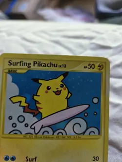 Surfing Pikachu 114/111 Secret Rare - Pokemon Rising Rivals - LP - Image 3