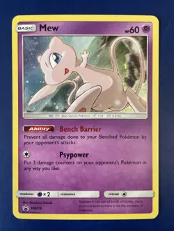 Mew SM215 Sun & Moon 2019 Cosmos Holo Rare Black Star Promo Pokemon TCG NM - Image 1