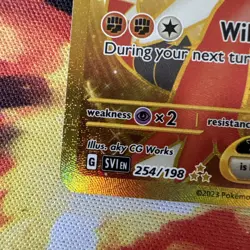 Koraidon ex 254/198 Scarlet & Violet Base Set Gold Art Rare Pokemon TCG NM - Image 3