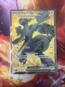 Pokemon TCG Zekrom EX 158/086 Scarlet Violet Black Bolt Ultra Rare Full Art - Image 1