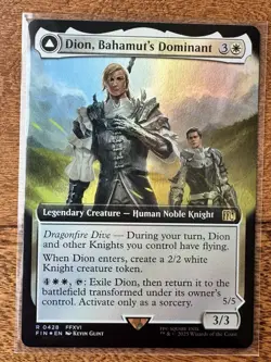 Magic MTG Final Fantasy - Dion, Bahamut’s Dominant EXTENDED ART FOIL 0428 - Image 1