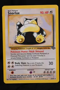 Snorlax 27/64 LP Jungle Regular Rare Unlimited Pokemon TCG - Image 2