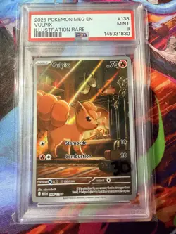 2025 POKEMON MEG EN-MEGA EVOLUTION ILLUSTRATION RARE #138 VULPIX PSA 9 - Image 1